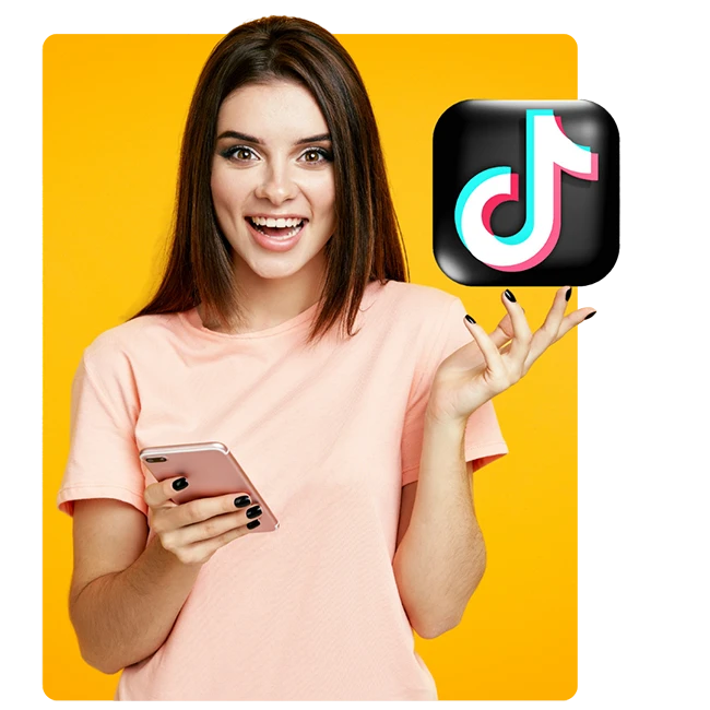 photo of girl excited about TikTok